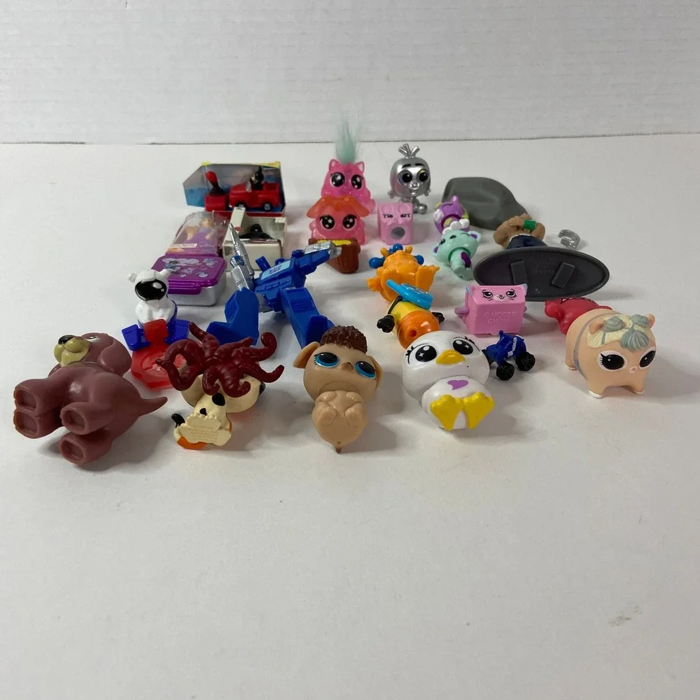 26 Mixed Mini Figure Lot Disney Star Wars Transformer John Cena Shopkins Minions